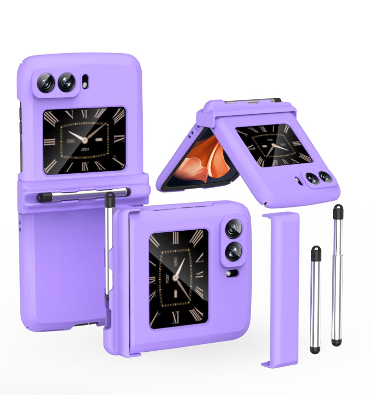 Custodia per telefono Macaron in tre pezzi con stilo, For Samsung Galaxy Z Flip4 5G, For Motorola Razr 2022