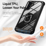 Custodia per telefono con protezione dell'obiettivo in TPU + PC con supporto per anello, For Samsung Galaxy A54