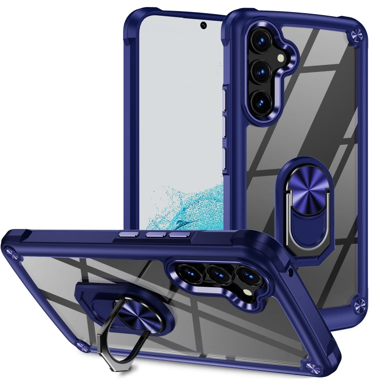 Custodia per telefono con protezione dell'obiettivo in TPU + PC con supporto per anello, For Samsung Galaxy A54