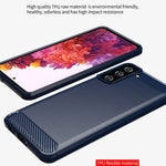 Custodia per telefono TPU in fibra di carbonio con trama spazzolata, For Xiaomi Redmi Note 12 4G Global, For Samsung Galaxy S20 FE 2022, For Samsung Galaxy S21, For Samsung Galaxy S21 Ultra, For Samsung Galaxy S21+, For Samsung Galaxy S20 FE