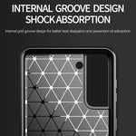 Custodia per telefono TPU in fibra di carbonio con trama spazzolata, For Xiaomi Redmi Note 12 4G Global, For Samsung Galaxy S20 FE 2022, For Samsung Galaxy S21, For Samsung Galaxy S21 Ultra, For Samsung Galaxy S21+, For Samsung Galaxy S20 FE