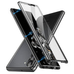 Custodia per telefono in vetro temperato in metallo magnetico a copertura totale HD, For Samsung Galaxy S23 5G, For Samsung Galaxy S23+ 5G, For Samsung Galaxy S23 Ultra 5G