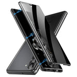 Custodia per telefono in vetro temperato in metallo magnetico con copertura completa per la privacy, For Samsung Galaxy S23 5G, For Samsung Galaxy S23+ 5G, For Samsung Galaxy S23 Ultra 5G