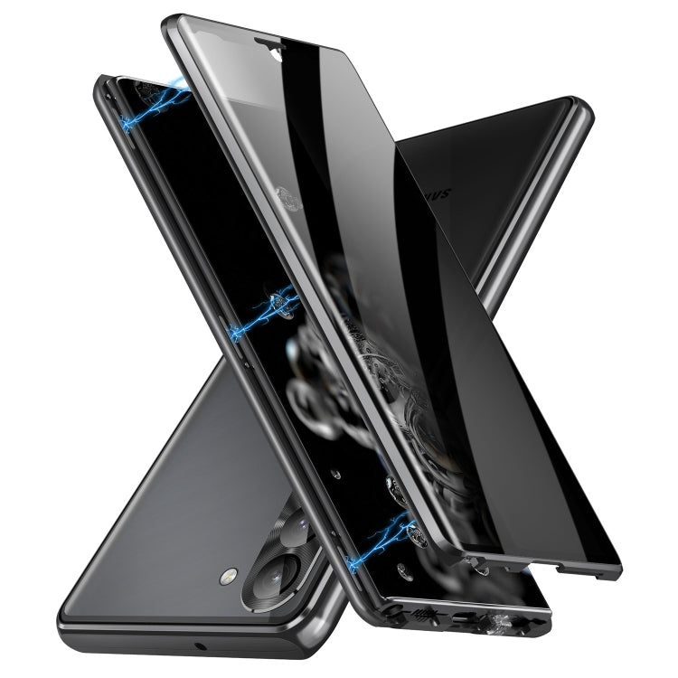 Custodia per telefono in vetro temperato in metallo magnetico con copertura completa per la privacy, For Samsung Galaxy S23 5G, For Samsung Galaxy S23+ 5G, For Samsung Galaxy S23 Ultra 5G