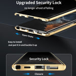 Custodia per telefono in vetro temperato in metallo magnetico con copertura completa per la privacy, For Samsung Galaxy S23 5G, For Samsung Galaxy S23+ 5G, For Samsung Galaxy S23 Ultra 5G
