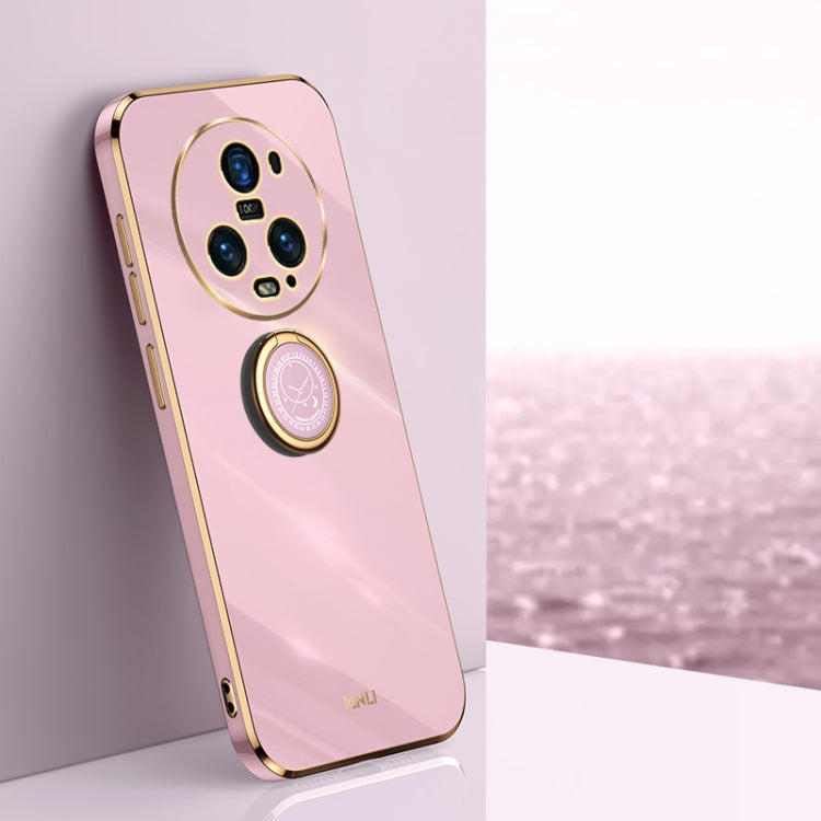 XINLI custodia per telefono in TPU elettrolitico con bordo dritto 6D con supporto per anello, For Honor Magic5 5G, For Honor Magic5 Pro 5G, For Honor X7a 2023