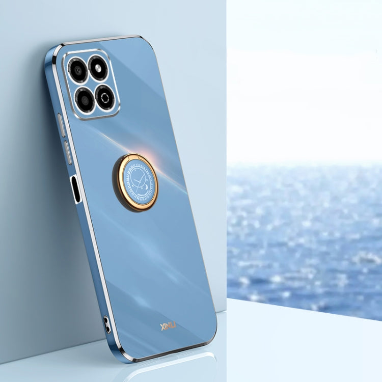 XINLI custodia per telefono in TPU elettrolitico con bordo dritto 6D con supporto per anello, For Honor X8a 2023, For Honor X9a 5G, For Huawei nova Y61