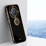 XINLI custodia per telefono in TPU elettrolitico con bordo dritto 6D con supporto per anello, For Honor X8a 2023, For Honor X9a 5G, For Huawei nova Y61