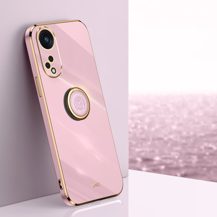 XINLI custodia per telefono in TPU elettrolitico con bordo dritto 6D con supporto per anello, For OPPO Reno8 T 5G, For vivo Y100, For Samsung Galaxy A24 4G