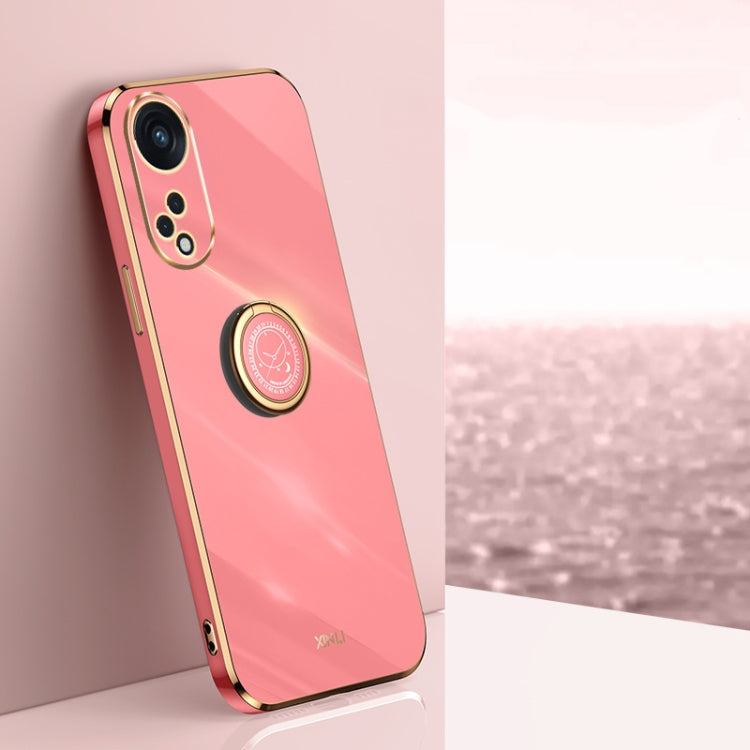 XINLI custodia per telefono in TPU elettrolitico con bordo dritto 6D con supporto per anello, For OPPO Reno8 T 5G, For vivo Y100, For Samsung Galaxy A24 4G