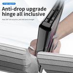 Custodia per telefono placcata con cerniere magnetiche con supporto, For Samsung Galaxy Z Fold4 5G