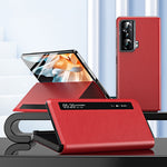 Custodia per telefono in pelle Smart Lychee Texture vista finestra laterale, For Honor Magic Vs