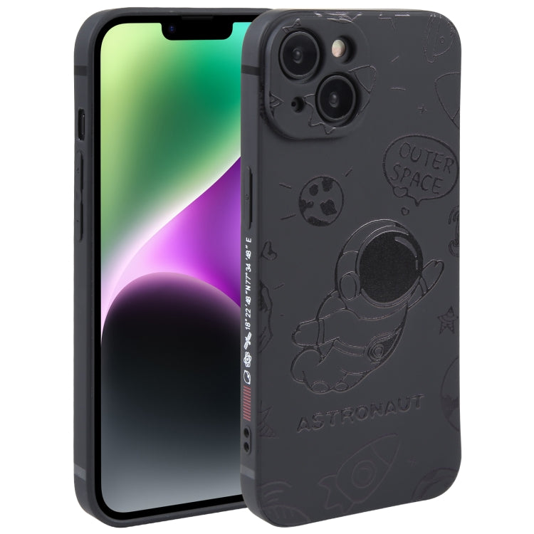 Custodia per cellulare con bordo dritto in silicone modello astronauta, For iPhone 14, For iPhone 14 Plus, For iPhone 14 Pro
