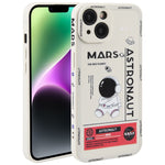 Custodia per cellulare con bordo dritto in silicone modello astronauta, For iPhone 14, For iPhone 14 Plus, For iPhone 14 Pro
