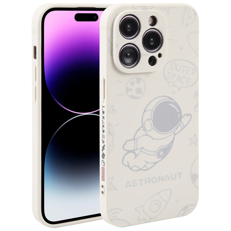 Custodia per cellulare con bordo dritto in silicone modello astronauta, For iPhone 14 Pro Max, For iPhone 13, For iPhone 13 Pro