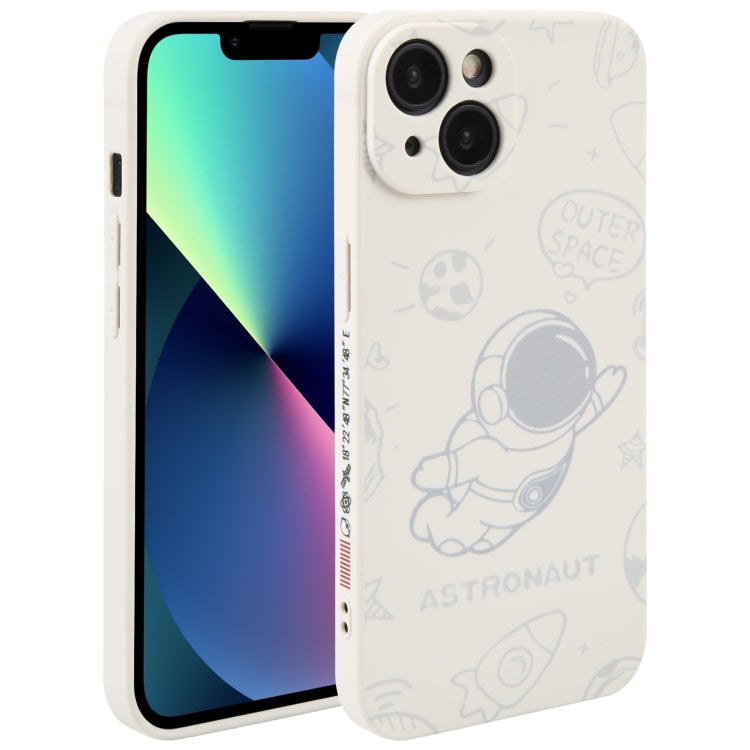 Custodia per cellulare con bordo dritto in silicone modello astronauta, For iPhone 14 Pro Max, For iPhone 13, For iPhone 13 Pro