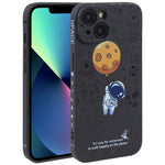 Custodia per cellulare con bordo dritto in silicone modello astronauta, For iPhone 14 Pro Max, For iPhone 13, For iPhone 13 Pro