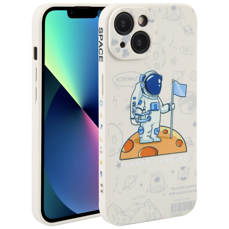 Custodia per cellulare con bordo dritto in silicone modello astronauta, For iPhone 14 Pro Max, For iPhone 13, For iPhone 13 Pro