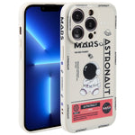 Custodia per cellulare con bordo dritto in silicone modello astronauta, For iPhone 13 Pro Max, For iPhone 12, For iPhone 12 Pro