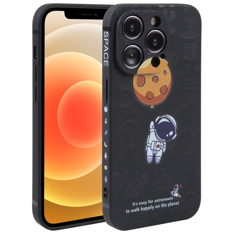 Custodia per cellulare con bordo dritto in silicone modello astronauta, For iPhone 13 Pro Max, For iPhone 12, For iPhone 12 Pro