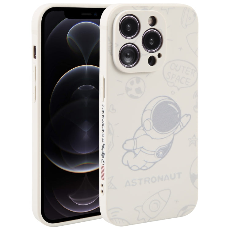 Custodia per cellulare con bordo dritto in silicone modello astronauta, For iPhone 13 Pro Max, For iPhone 12, For iPhone 12 Pro