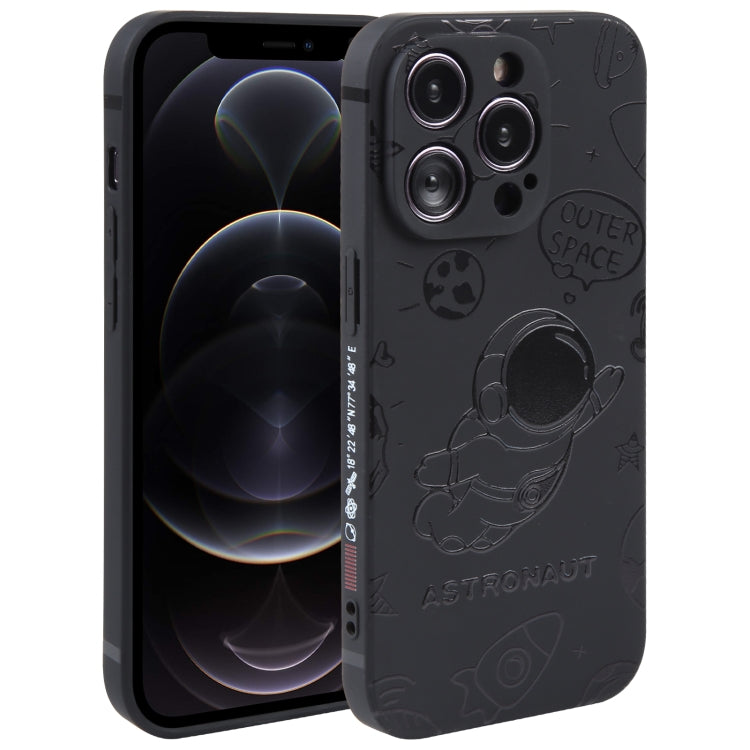 Custodia per cellulare con bordo dritto in silicone modello astronauta, For iPhone 12 Pro Max, For iPhone 11, For iPhone 11 Pro