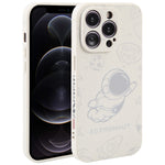 Custodia per cellulare con bordo dritto in silicone modello astronauta, For iPhone 12 Pro Max, For iPhone 11, For iPhone 11 Pro