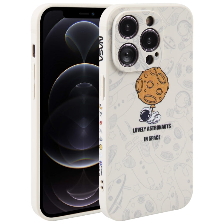 Custodia per cellulare con bordo dritto in silicone modello astronauta, For iPhone 12 Pro Max, For iPhone 11, For iPhone 11 Pro