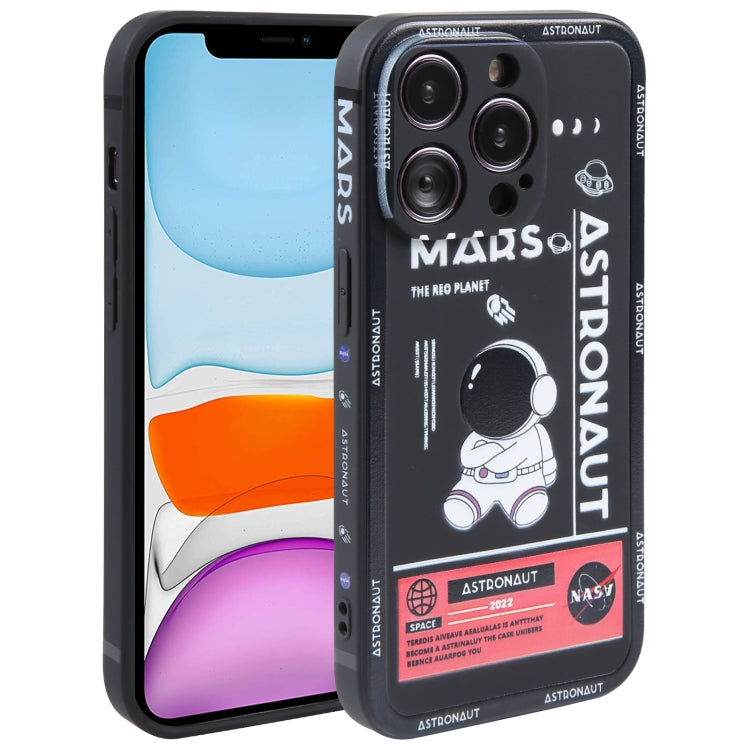 Custodia per cellulare con bordo dritto in silicone modello astronauta, For iPhone 12 Pro Max, For iPhone 11, For iPhone 11 Pro