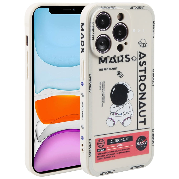 Custodia per cellulare con bordo dritto in silicone modello astronauta, For iPhone 12 Pro Max, For iPhone 11, For iPhone 11 Pro