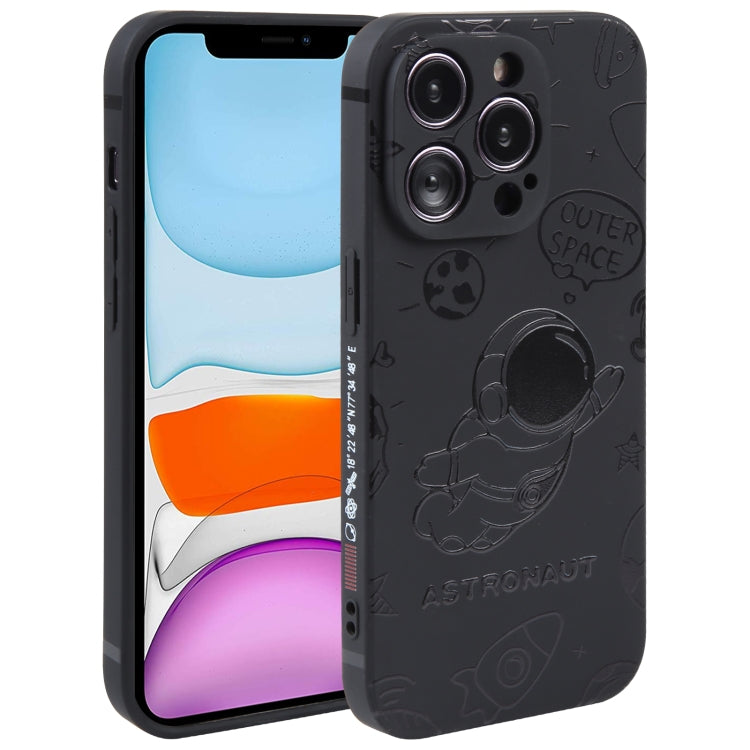 Custodia per cellulare con bordo dritto in silicone modello astronauta, For iPhone 12 Pro Max, For iPhone 11, For iPhone 11 Pro