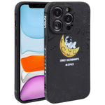 Custodia per cellulare con bordo dritto in silicone modello astronauta, For iPhone 12 Pro Max, For iPhone 11, For iPhone 11 Pro