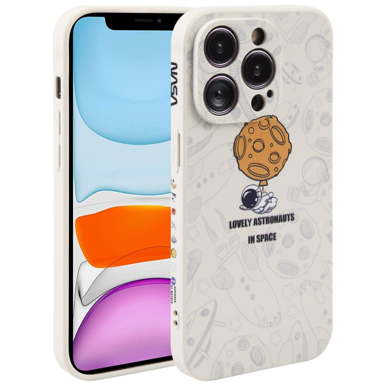 Custodia per cellulare con bordo dritto in silicone modello astronauta, For iPhone 12 Pro Max, For iPhone 11, For iPhone 11 Pro