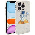 Custodia per cellulare con bordo dritto in silicone modello astronauta, For iPhone 12 Pro Max, For iPhone 11, For iPhone 11 Pro