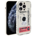 Custodia per cellulare con bordo dritto in silicone modello astronauta, For iPhone 12 Pro Max, For iPhone 11, For iPhone 11 Pro