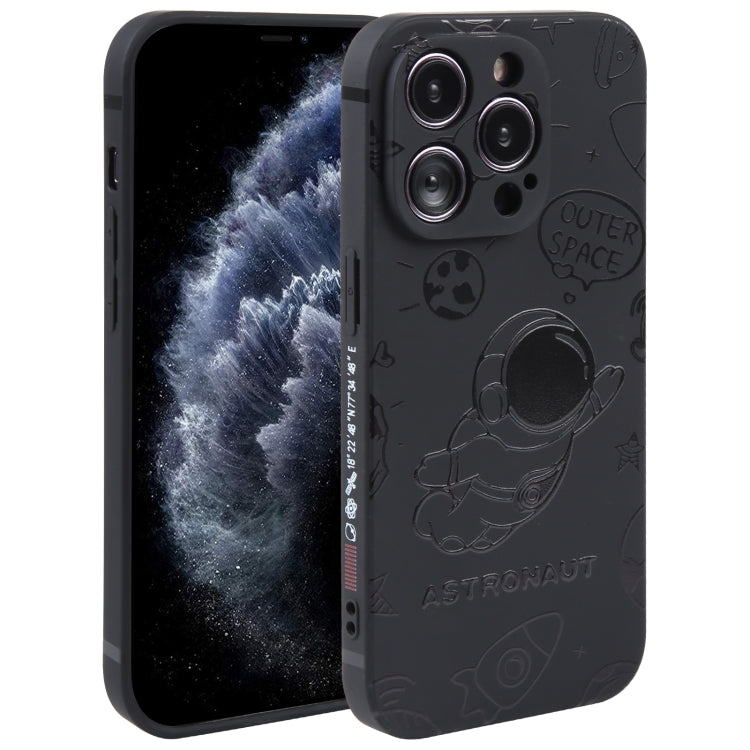 Custodia per cellulare con bordo dritto in silicone modello astronauta, For iPhone 12 Pro Max, For iPhone 11, For iPhone 11 Pro