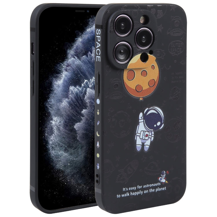 Custodia per cellulare con bordo dritto in silicone modello astronauta, For iPhone 12 Pro Max, For iPhone 11, For iPhone 11 Pro