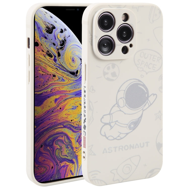 Custodia per cellulare con bordo dritto in silicone modello astronauta, For iPhone 11 Pro Max, For iPhone X / XS, For iPhone XS Max