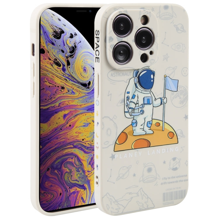 Custodia per cellulare con bordo dritto in silicone modello astronauta, For iPhone 11 Pro Max, For iPhone X / XS, For iPhone XS Max