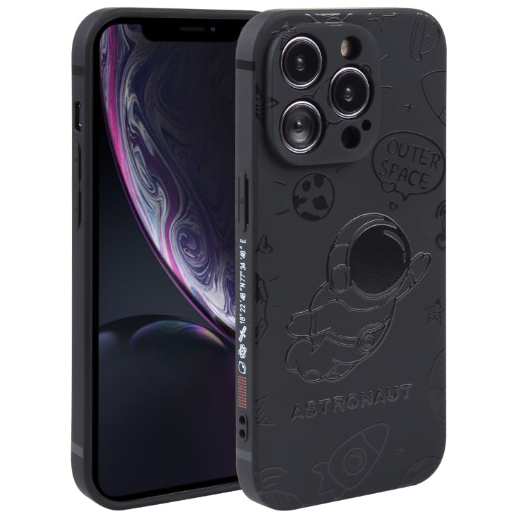 Custodia per cellulare con bordo dritto in silicone modello astronauta, For iPhone XR, For iPhone SE 2022 / 2020 / 7 / 8, For iPhone 7 Plus / 8 Plus