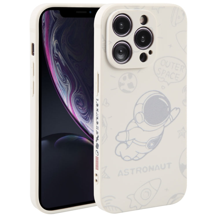 Custodia per cellulare con bordo dritto in silicone modello astronauta, For iPhone XR, For iPhone SE 2022 / 2020 / 7 / 8, For iPhone 7 Plus / 8 Plus