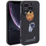 Custodia per cellulare con bordo dritto in silicone modello astronauta, For iPhone XR, For iPhone SE 2022 / 2020 / 7 / 8, For iPhone 7 Plus / 8 Plus