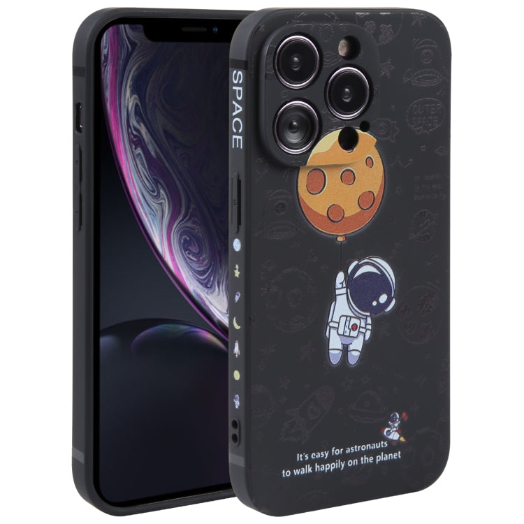 Custodia per cellulare con bordo dritto in silicone modello astronauta, For iPhone XR, For iPhone SE 2022 / 2020 / 7 / 8, For iPhone 7 Plus / 8 Plus