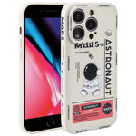 Custodia per cellulare con bordo dritto in silicone modello astronauta, For iPhone XR, For iPhone SE 2022 / 2020 / 7 / 8, For iPhone 7 Plus / 8 Plus