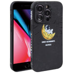 Custodia per cellulare con bordo dritto in silicone modello astronauta, For iPhone XR, For iPhone SE 2022 / 2020 / 7 / 8, For iPhone 7 Plus / 8 Plus