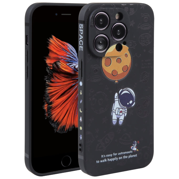 Custodia per cellulare con bordo dritto in silicone modello astronauta, For iPhone 6 / 6s, For iPhone 6 Plus / 6s Plus