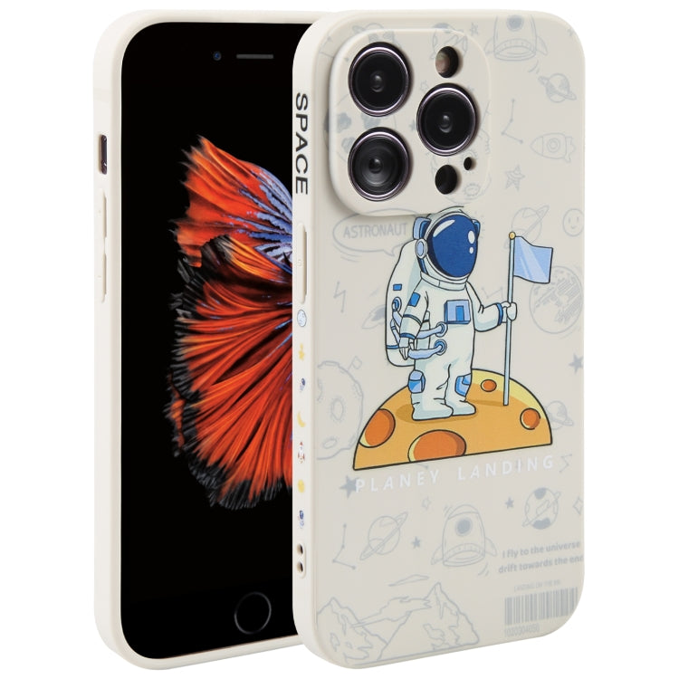 Custodia per cellulare con bordo dritto in silicone modello astronauta, For iPhone 6 / 6s, For iPhone 6 Plus / 6s Plus