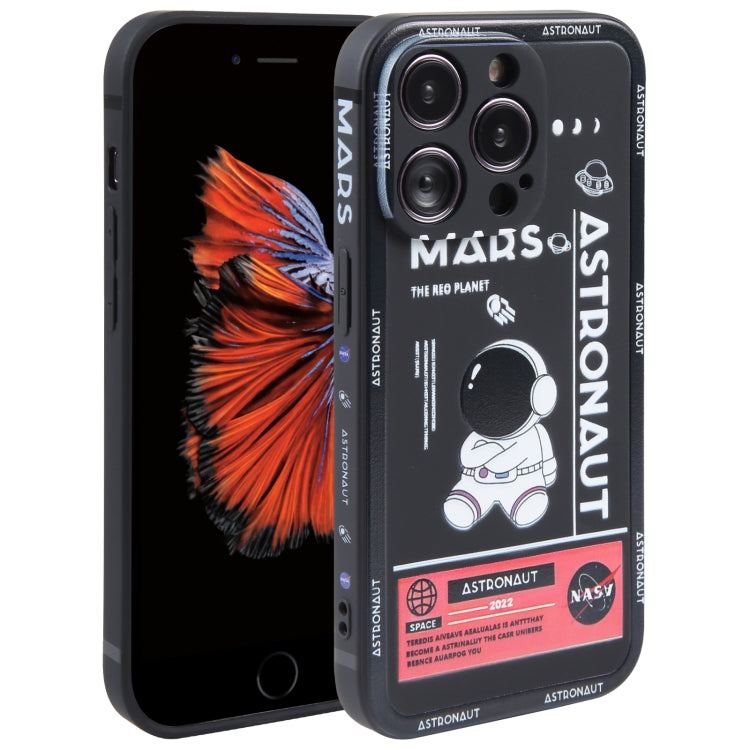 Custodia per cellulare con bordo dritto in silicone modello astronauta, For iPhone 6 / 6s, For iPhone 6 Plus / 6s Plus