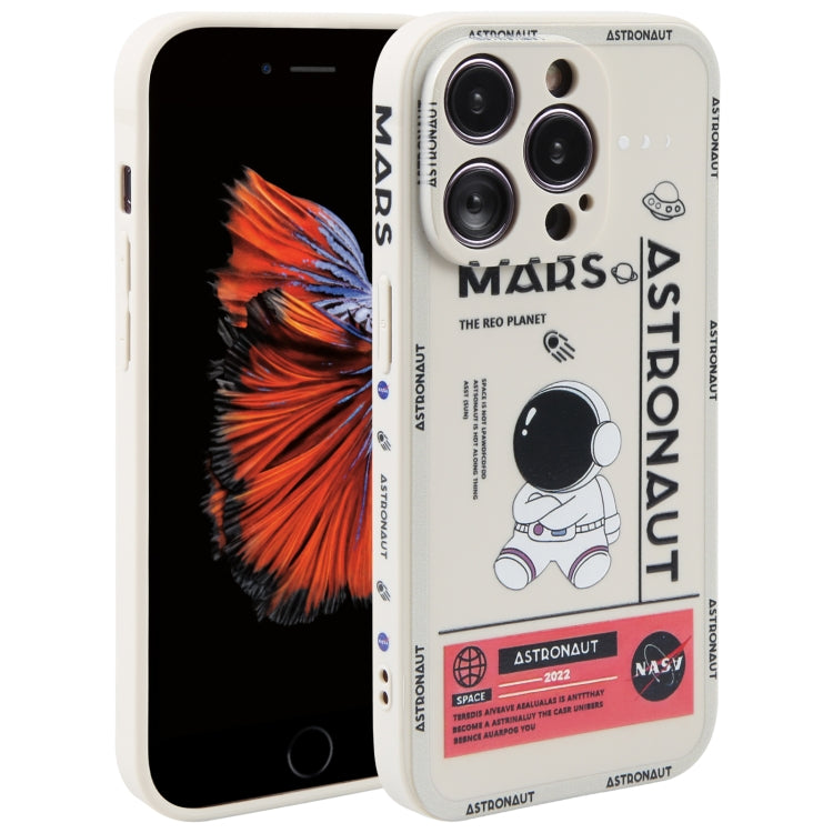 Custodia per cellulare con bordo dritto in silicone modello astronauta, For iPhone 6 / 6s, For iPhone 6 Plus / 6s Plus