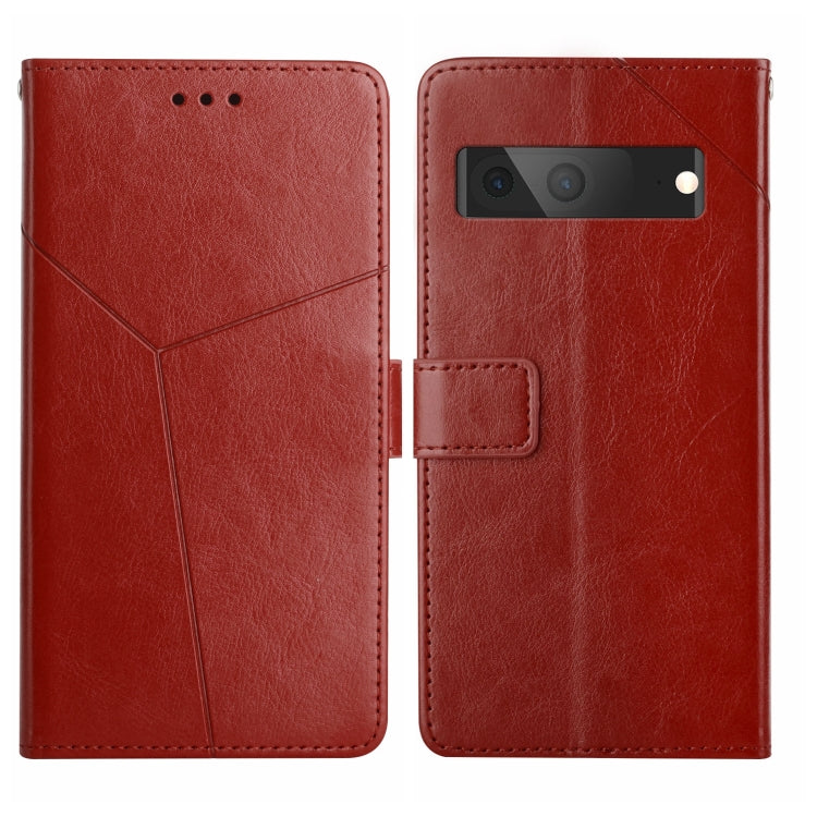 HT01 Cassa del telefono di cuoio di vibrazione del modello a forma di Y, For Google Pixel 7A, For Samsung Galaxy M14 5G